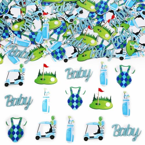 Confettis de golf pour baby shower et annonce de grossesse thématique sportive