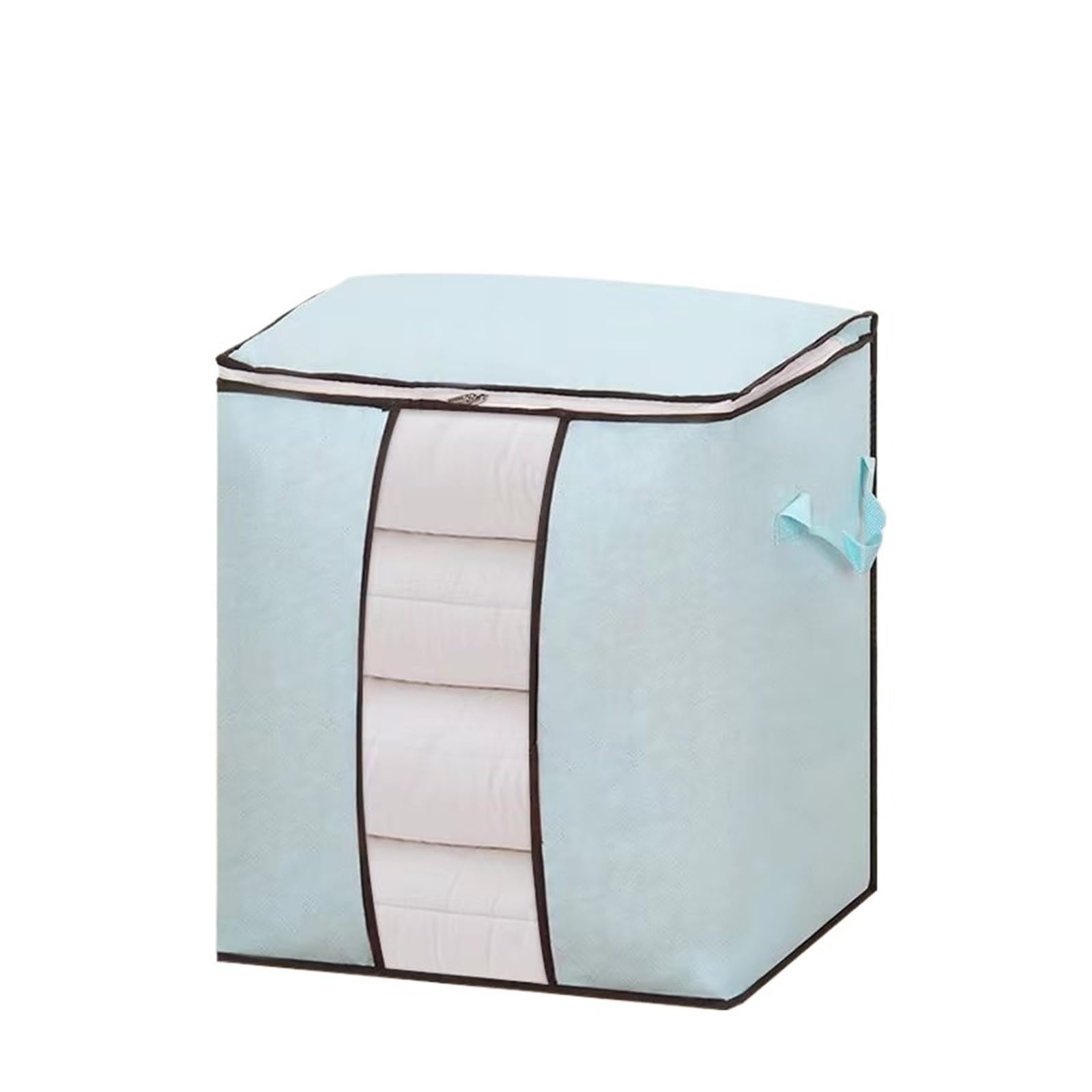 RRYPBOVG Foldable Blanket Storage Bags 3PCS Clothes Storage Bins Foldable Closet Organizer Storage Containers With Handles Thick Fabric For Clothing Blanket(Blue2)