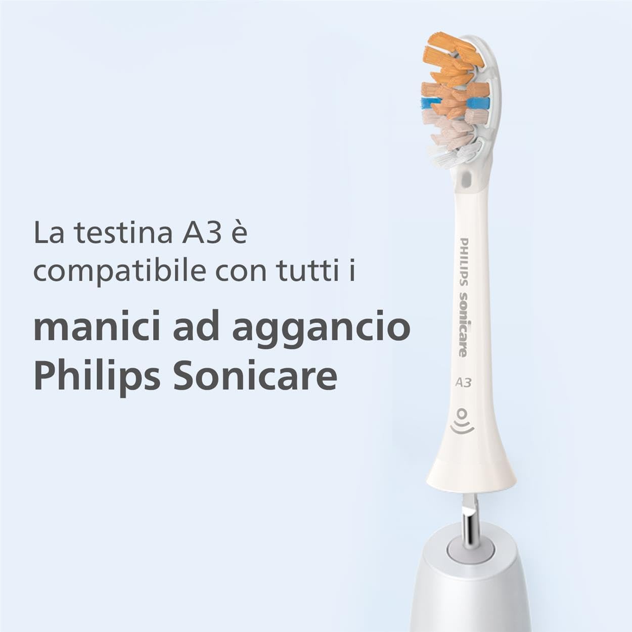 PHILIPS Sonicare Testina per spazzolino Premium All-in-One Original A3, di colore bianco, confezione da 2 testine Modello HX9092/10, Vecchio, 2 Testine