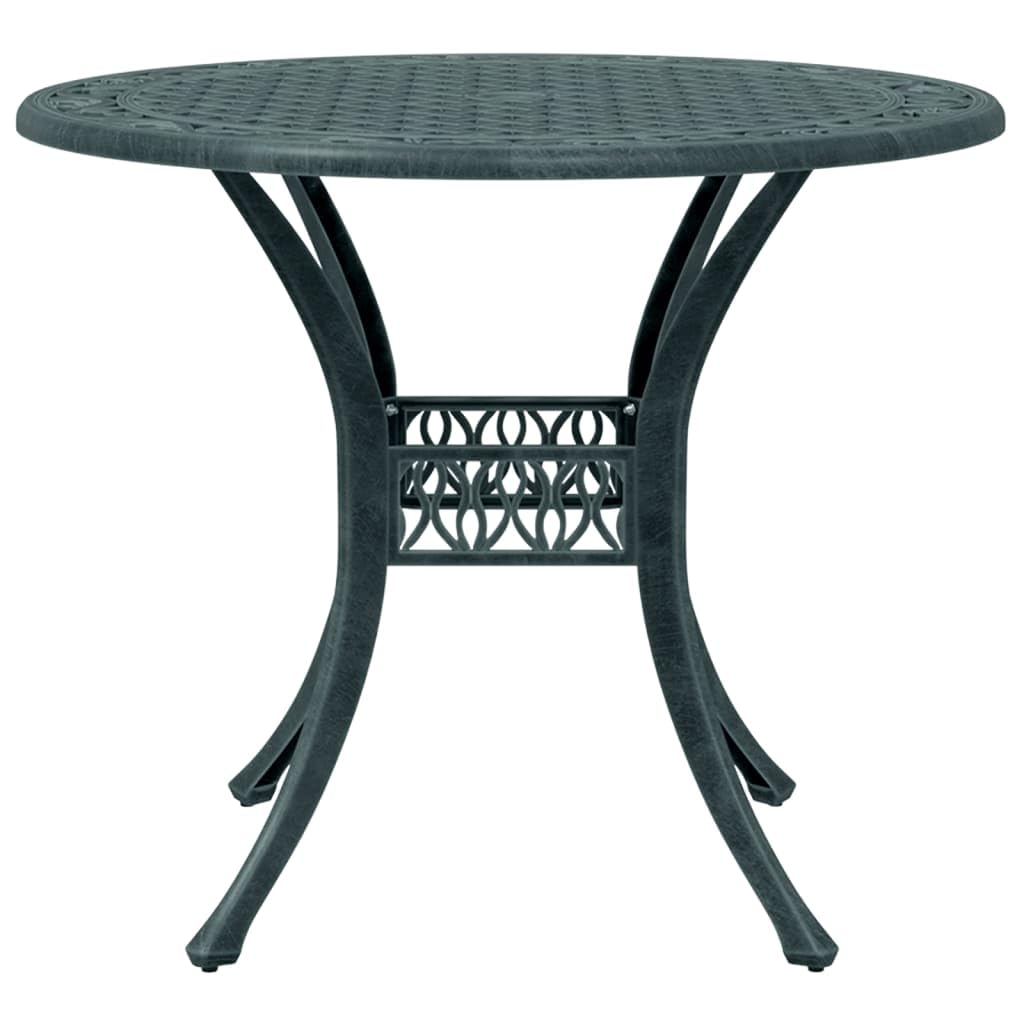 Mobili da esterno 3 pezzi bistrot set verde in alluminio pressofuso set mobili da esterno