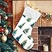 XDKDZIS 2 Pack Family Christmas Stockings Large Xmas Stocking Fireplace Hanging Ornament Holiday Decoration with 30 Vector Tree