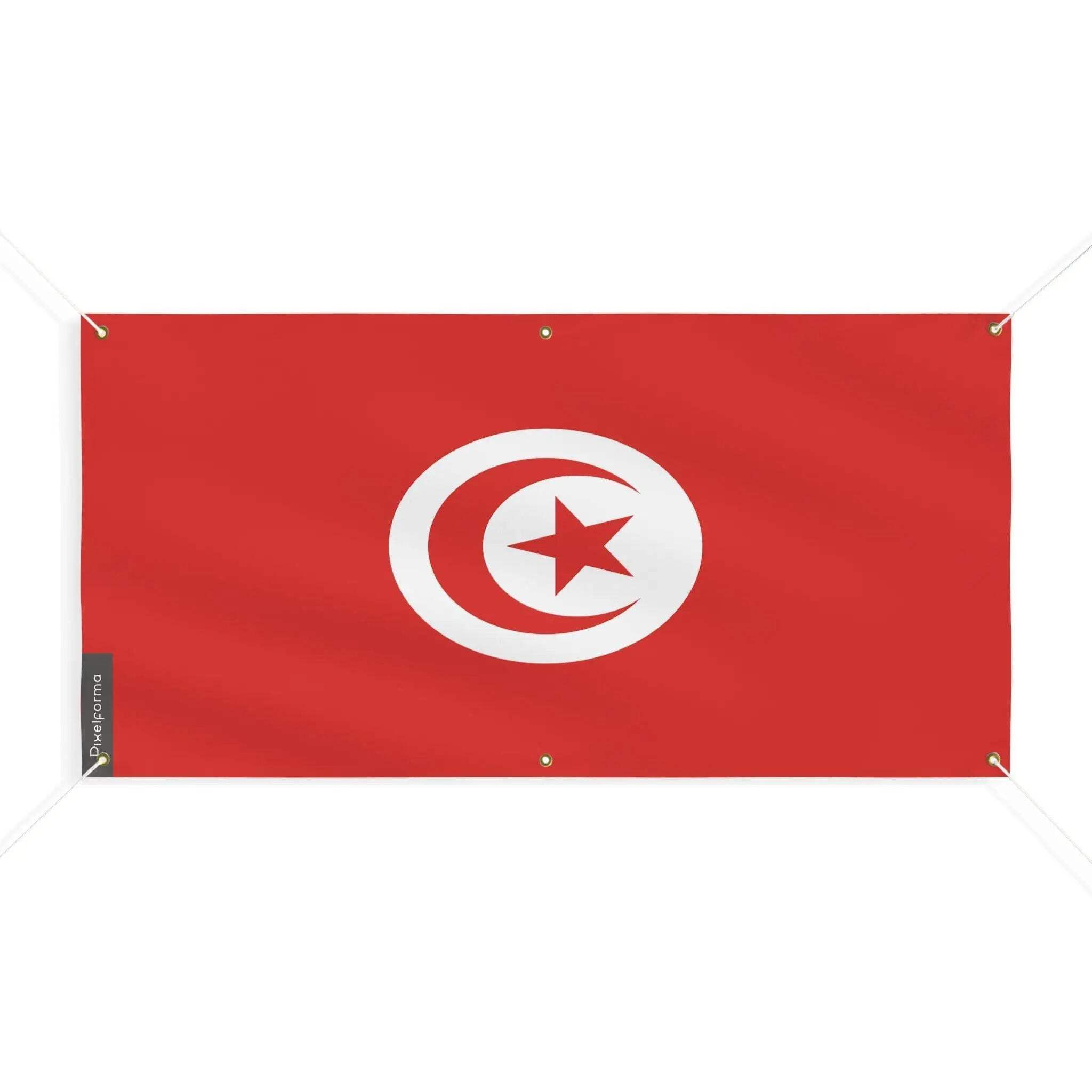 Drapeau de la Tunisie 110x220cm à 6 oeillets taille M pour mât - 4