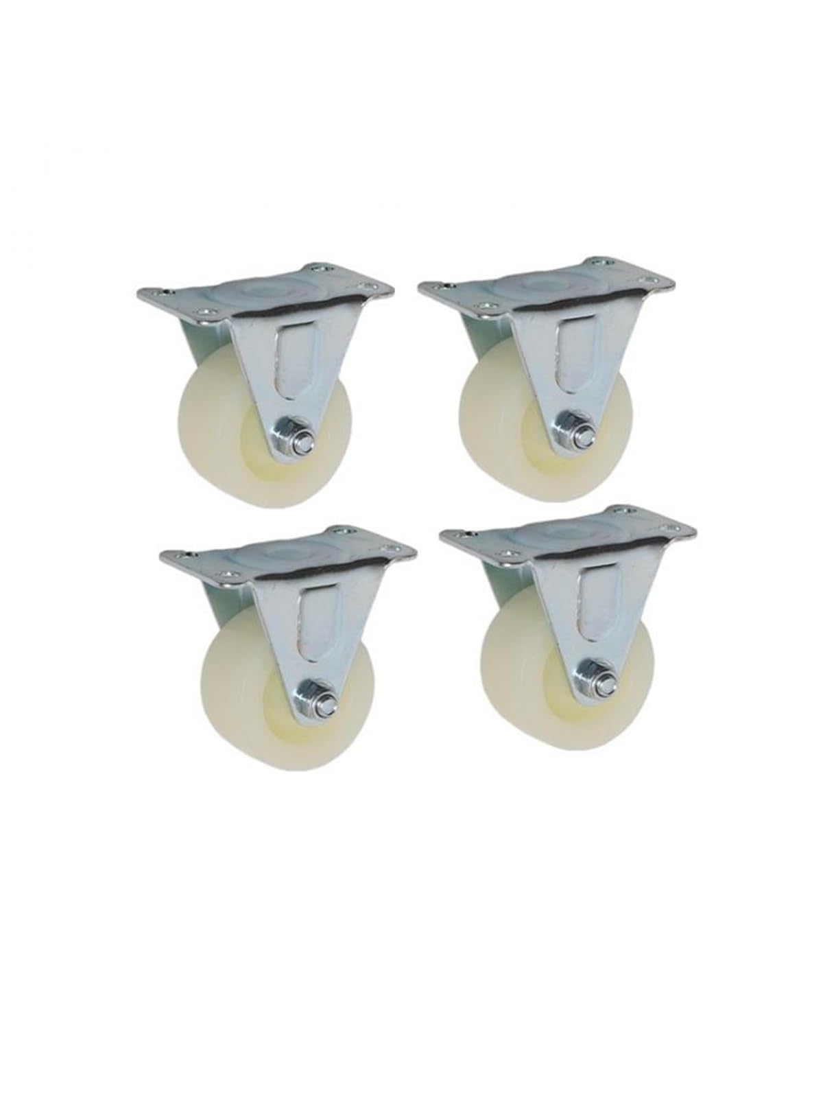 Roulette fixe industrielle directionnelle haute durabilité en PP blanc - 8