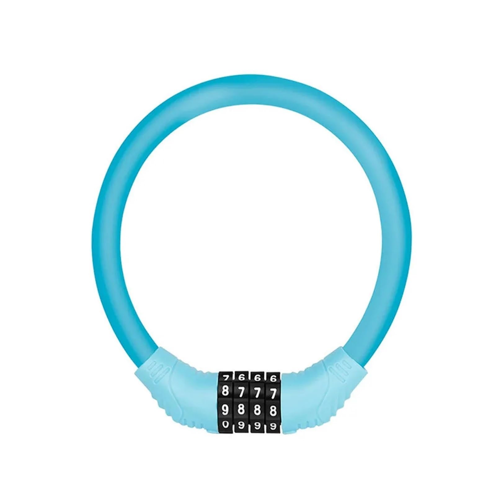 4 Digital Code Anti-Theft Bicycle Cable Lock Stainless Steel Security Locks Portable Combination Code Padlock(Blue)
