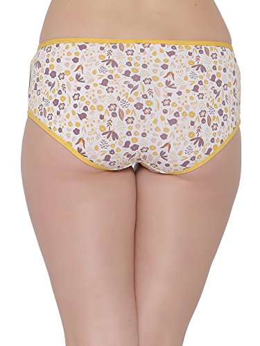Image of Clovia Women's Cotton Mid Waist Floral Print Hipster Panty