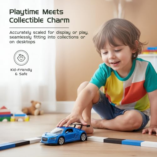 Image of Amazon Brand - Metal Die Cast 1:37 AUD | Blue | Collectible & Durable