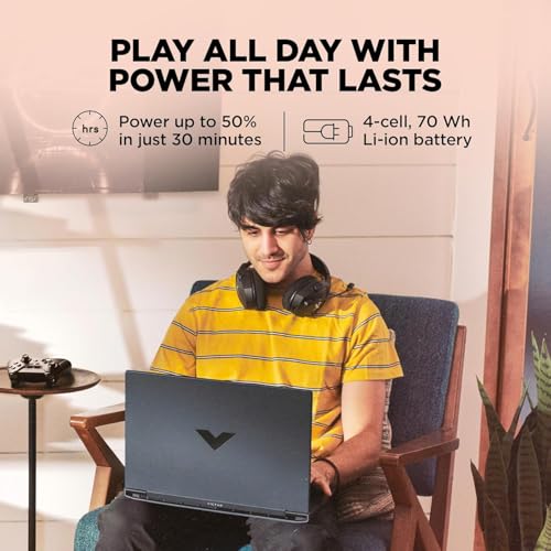 Image of HP Victus, Intel Core 7 240H, 8GB RTX 5050, 24GB DDR5(Upgradeable) 1TB SSD, FHD, 144Hz, 300 nits, IPS, 15.6'' /39.6cm, Win11, M365* Office24, Mica Silver, 2.29kg, fa2409TX, RGB Backlit, Gaming Laptop