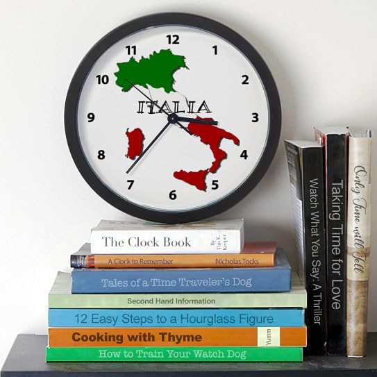Reloj de Pared CafePress con Diseño de Italia 10 pulg miniatura 2