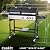Charcoal Grill and Propane Gas Grill Combo with Side Burner & Porcelain-Enameled Cast Iron Grate, Dual Fuel BBQ Grill with Easy-Clean System for Outdoor Events & Backyard Barbecue
