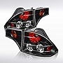 Autozensation Compatible with Honda Civic 4Dr Sedan 2006-2011, Black Housing Clear Lens Tail Lights, L+R Pair Taillight Assembly