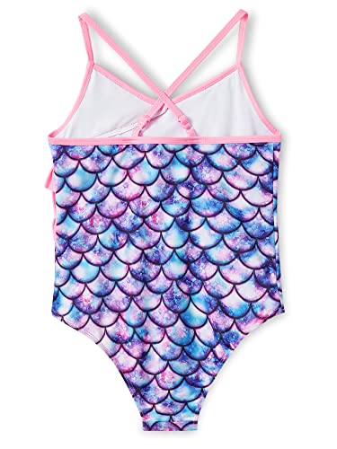 Little Girls Ruffle Mermaid One Piece Swimsuit Bathing Suit Toddler Size 6X/72
