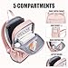 LOIDOU Mini Rucksack für Frauen Kleiner Rucksack Geldbörse Leichtgewicht Mädchen Casual Daypack Bookbag für College Schule Arbeit Reisen, Rosa(35cm)