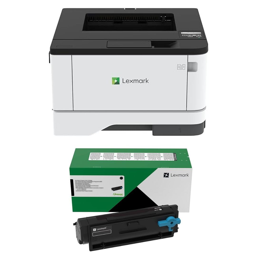Lexmark MS331dn Black and White Laser Printer, with Ethernet & Automatic Two-Sided Printing, Office Printer (3-Series)(29S0000) Bundle with55B1000 Black 3K Yield Toner Cartridge