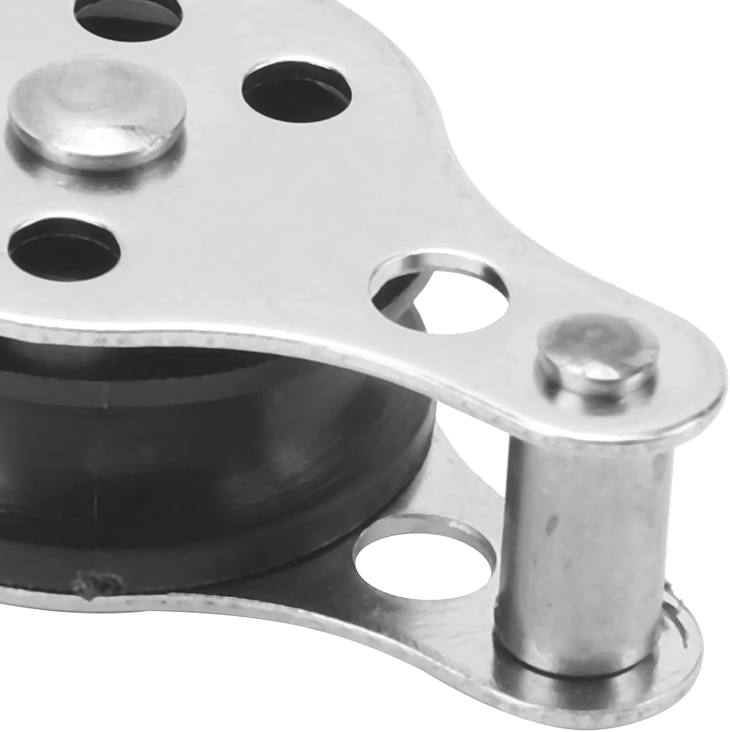 Dilwe Pulley Block, 2pcs Pulley Block with Nylon Sheave Stainless Steel Rope Pulley Nylon Blocks for Kayak Boat