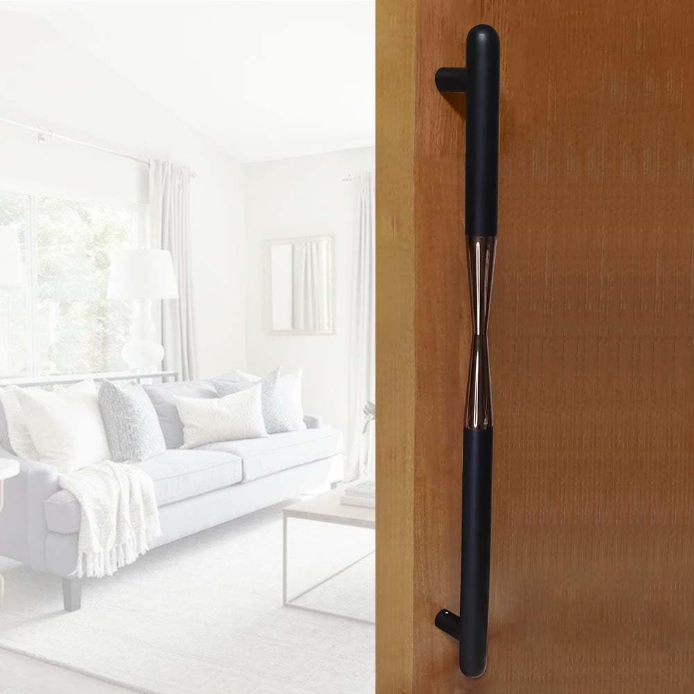 VOLO Main Door Handle and Pull-Push Handle for Wooden and Glass Doors - Perfect for Home, Hotel, or Office Door Hardware (Model No. 1213) - 600MM (24") (RG Black, 1)-image-38