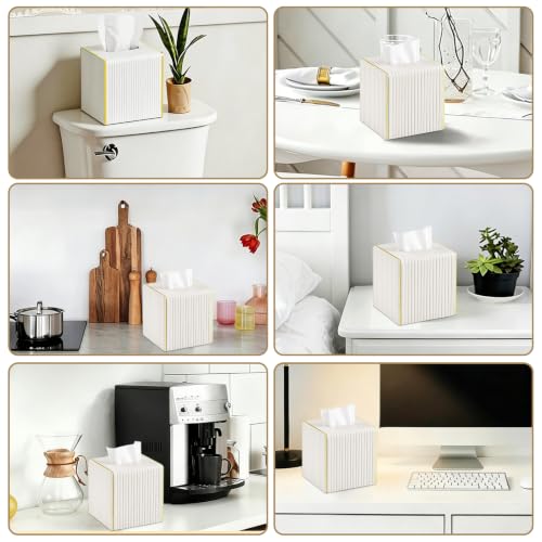 Tissue Box Cover Square,Modern Tissue Box Holder for Home Office Car by RHCSZ - Used condition - Image 7