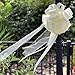 Large Ivory Pull Bows with Long Tulle Tails - 9