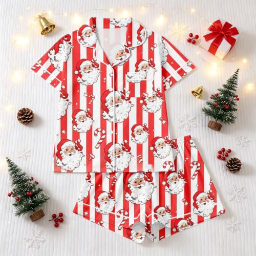 Gumipy Christmas Pjs Women Two Piece Pajama Set Santa Christmas Pajama Set - image 3