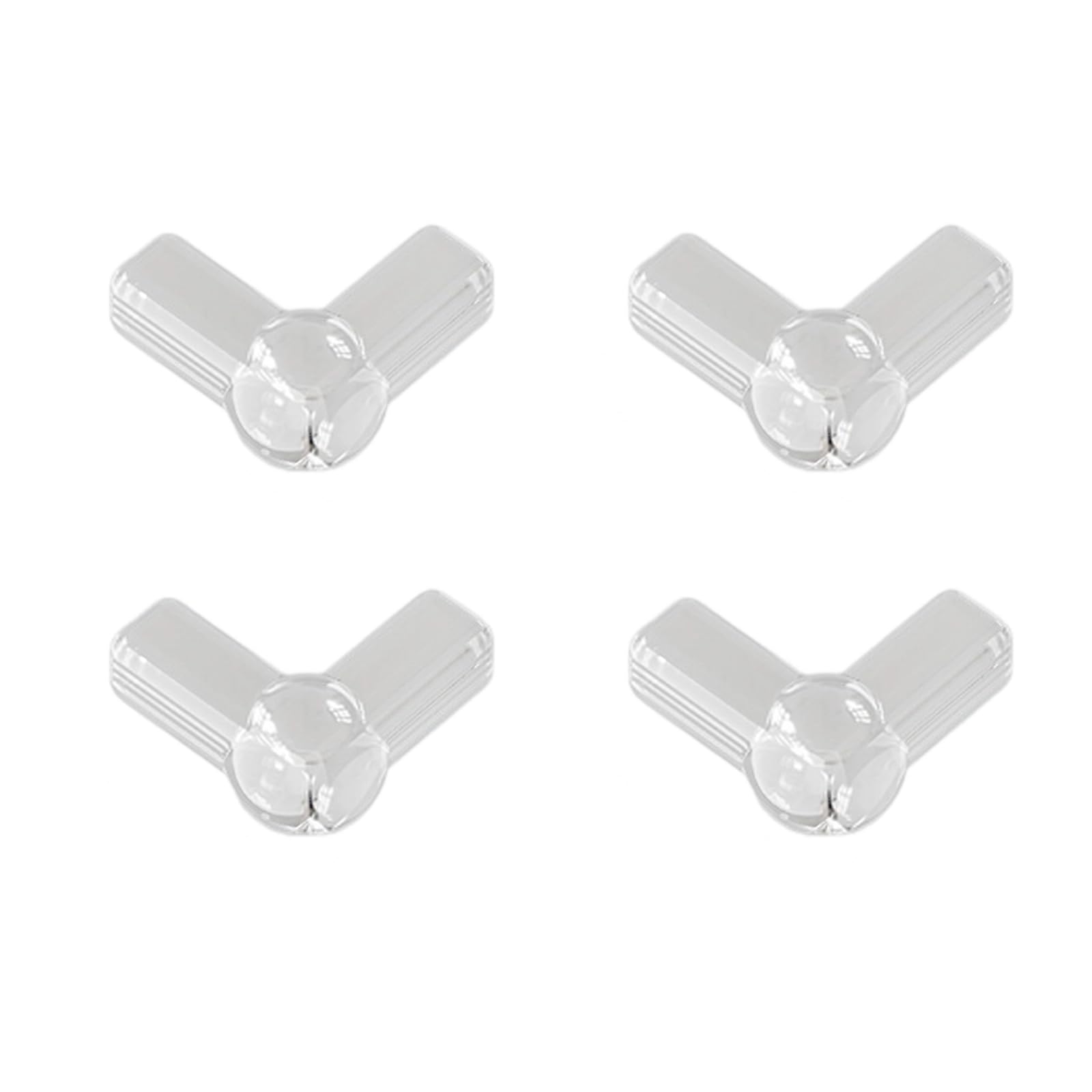 4Pcs Flexible PVC Corner Cushions, Transparent Anti-Collision Guards for Babyproofing Furniture Edges Adhesive Edges Guards for Kids