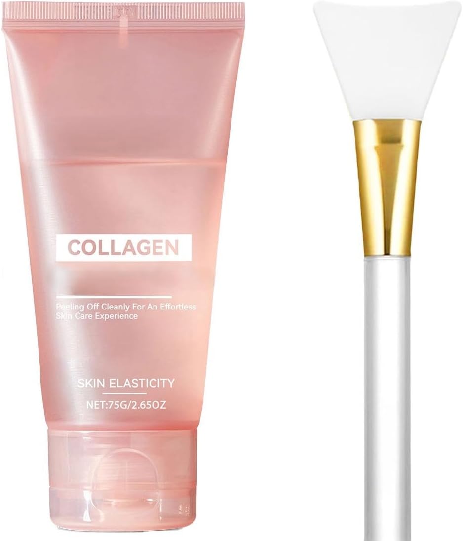 Collagen Night Wrapping Mask, Collagen Face Mask, Overnight Peel Off Facial Mask, Korean Skin Care, Boosts Elasticity & Hydration, Reduces Sagging & Dullness For Glowing Skin 75ml