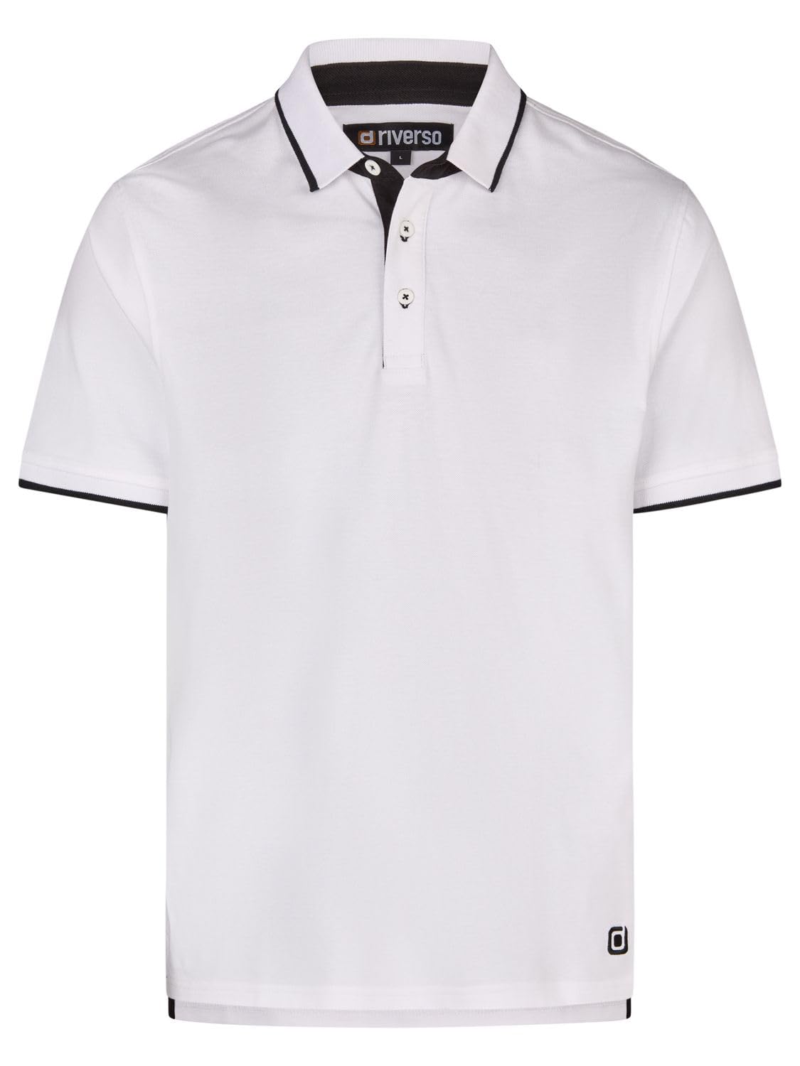 riverso Poloshirt Herren Kurzarm 3er Pack RIVLeano Regular Fit Shirt | Sommer Basic Baumwolle Einfarbig Weiß Schwarz Blau Grün Grau Beige S M L XL XXL 3XL 4XL 5XL