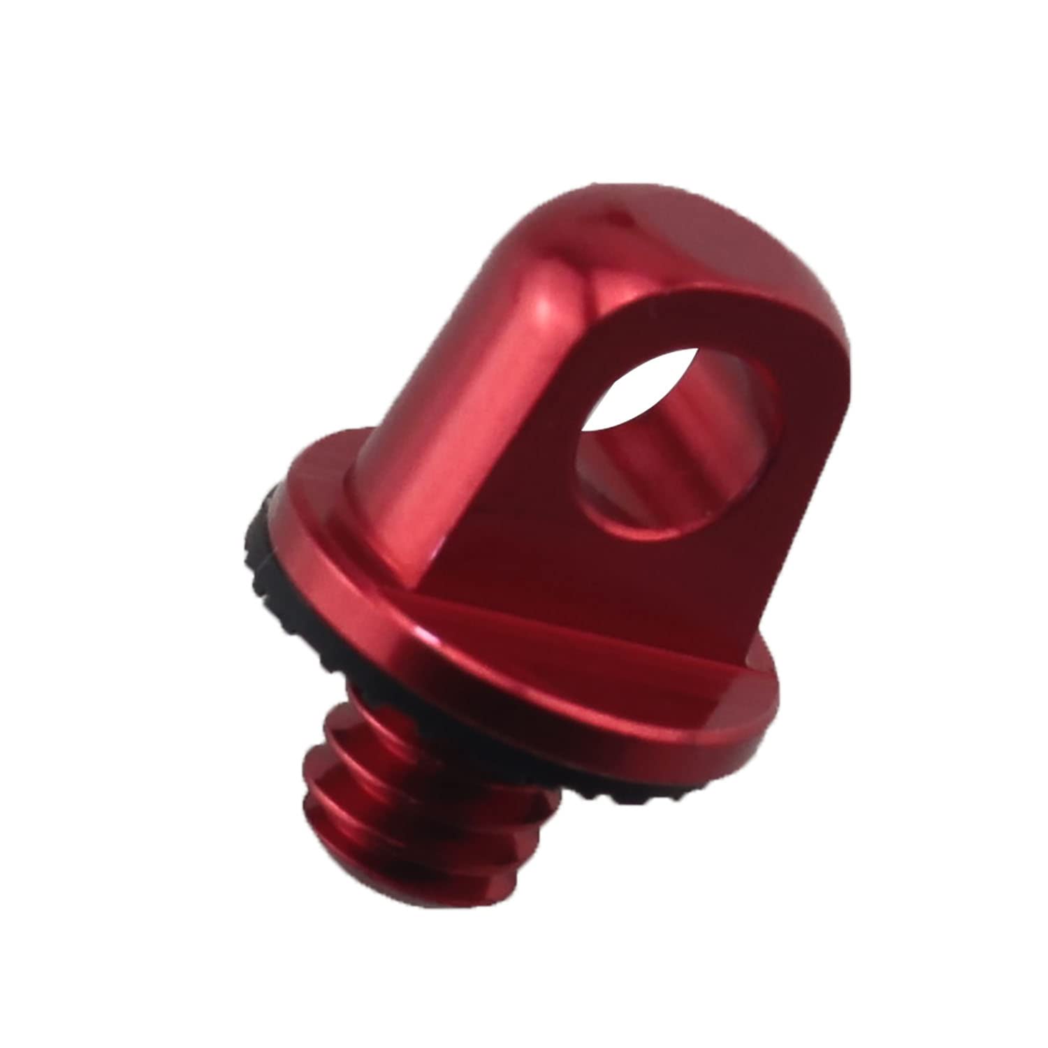 1/4inch Camera Screw ZCZQC 2PCS 1/4-20 Quick Install Metal Screws Connecting Adapters for Camera Neck Wrist Strap Sling Red image 3