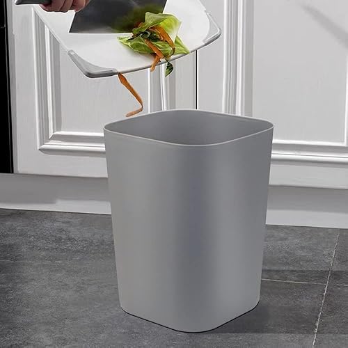 Miniatura 5 de Besli Bote de basura pequeño de 2 galones para baño, dormitorio, cocina, oficina, paquete de 3 (gris)