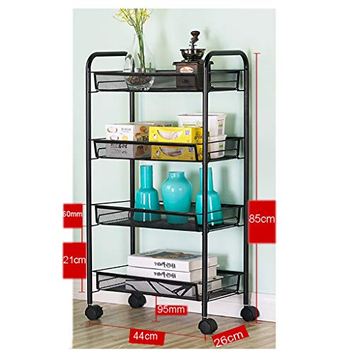 Mehrschichtige Küche Speichereinheit, Boden-rollig Lagerung Regal, Haushalts-Speicher-Rack (Farbe : B, Größe : 85cm×26cm×44cm)