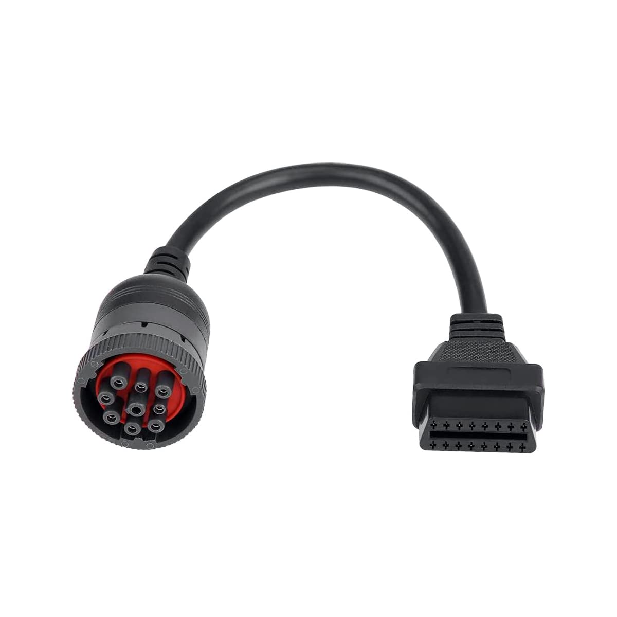 J1939 9Pin to OBD2 Female 16Pin Connector Adapter Heavy Duty Truck Diagnostic Cable，Truck OBD Extension Converter Cable OBD2 Scanner Adapter Reader for Diesel Turck-image-16
