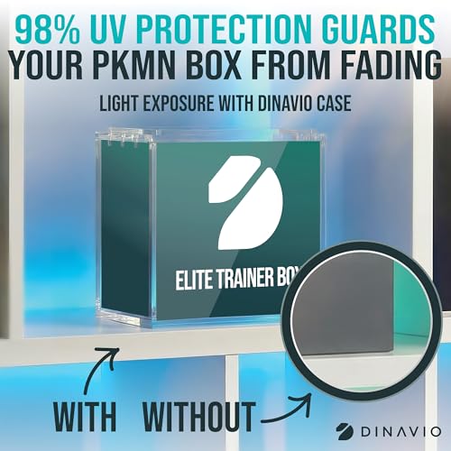 Image of Dinavio Crafthouse Elite Trainer Box Acrylic Display Case Stackable - 8mm + 5mm Ultra Thick Acrylic with N52 Strong Magnets - ETB Case Protector - Compatible with Elite Trainer Boxes