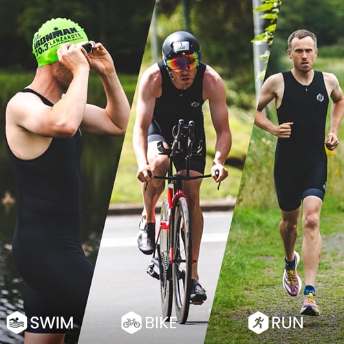 SLS3 Fatos de triatlo masculinos – Trisuit Triathlon de secagem rápida, confortável, sem mangas, AG