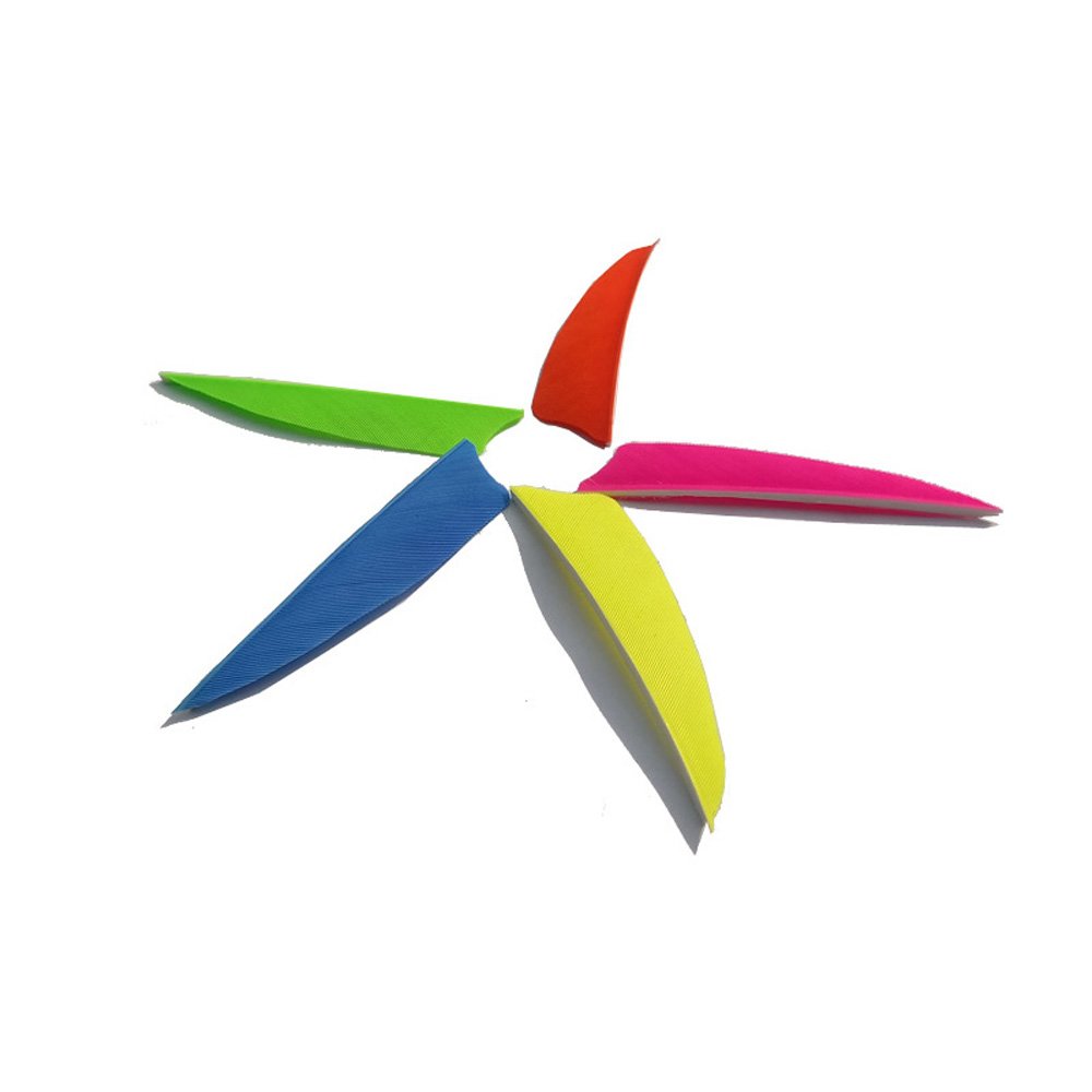 SHARROW 50pcs Archery Arrow Feathers 3" Natural Fletching Fletching Arrow Feathers, for Wood Arrows and Carbon Arrows - 4