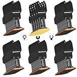 EXKRAEFT 50PCS Curved-Edge Multi Tool Blade, Titanium Oscillating Tool Blades for Metal, Wood, Plastic, Professional Universal Oscillating Saw Blades Fit Milwaukee Ryobi Rockwell Fein