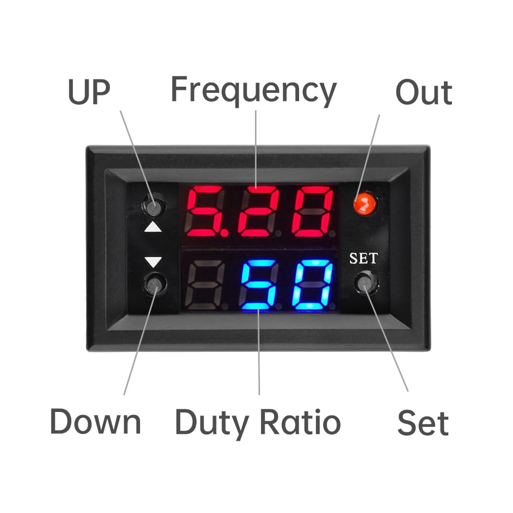Regulator prędkości silnika PWM Aideepen, DC 4–28 V, 10 A | 1 Hz – 160 kHz, płynna regulacja prędkości (0–100%) z funkcją zapamiętywania ustawień po zaniku zasilania