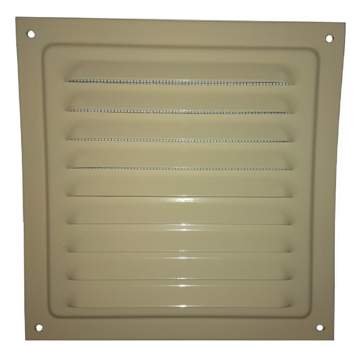 Vents Beige 200 X 200 Mm Metal Ventilation Grille - Brown, Grey, Black, With Insect Net Ventilation Grille Exhaust Air / Supply Air Vent Ventilation (Beige)