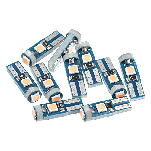 X AUTOHAUX 10uds DC 12V 1.5W T5 3030 LED Tablero Luz Púrpura Cover
