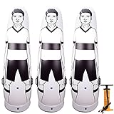 YYCMEW サッカー ダミー サッカーインフレータブルダミー 人形 フリーキック練習 人形障害物 (フットサル コーナーキック ドリブル パス トレーニング 練習 練習用具 自主練習 自宅 大人 こども 簡単組立て) 3体セット/5体セット (ホワイト)