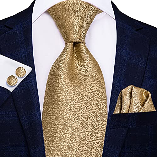 Image of Hi-Tie Father and Son Tie Set Striped Plaid Ties for Men and Boys Silk Necktie Pocket Square Set for Wedding Gifts