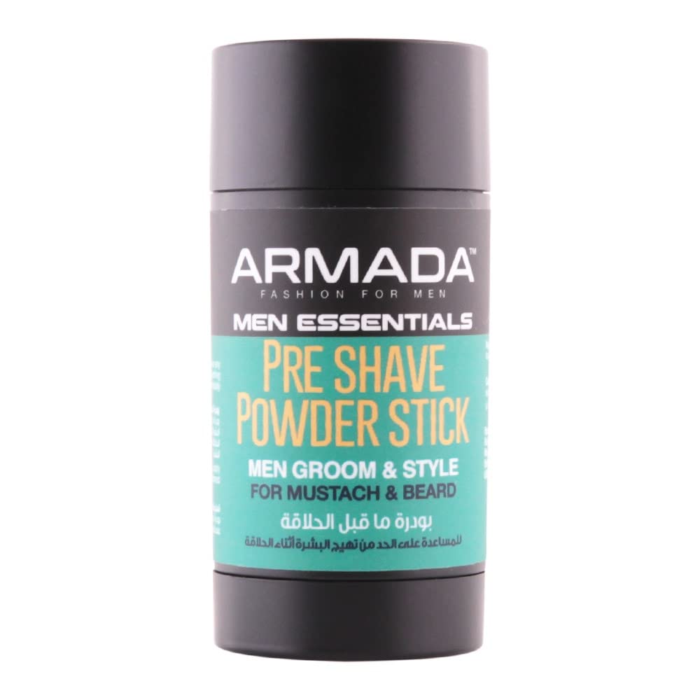Energy Cosmetics Armada Pre Shave Powder Stick, Men Groom & Style, For Beard & Mustach, Easy Glide