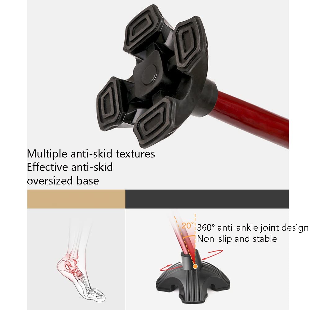 Bastone da Passeggio in Legno per Uomini E Donne, Stampelle Antiscivolo, Ausili per la Mobilità Equilibrata, Bastone da Passeggio Leggero e Resistente (Dimensioni : 85cm)
