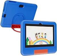 CUPEISI 7 Inch Android 12 Tablet with Case: 4GB RAM 32GB ROM 1TB Expandable, Quad-Core, HD IPS Screen, 3000mAh Battery, WiFi Bluetooth Blue