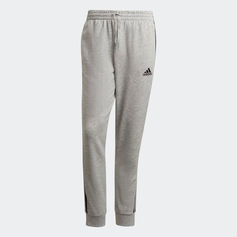 adidas Męskie spodnie Essentials French Terry ze zwężanymi mankietami z 3 paskami