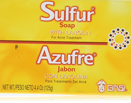 Grisi Bio Sulfur Soap with Lanolin, 4.4 oz (Pack of 2)