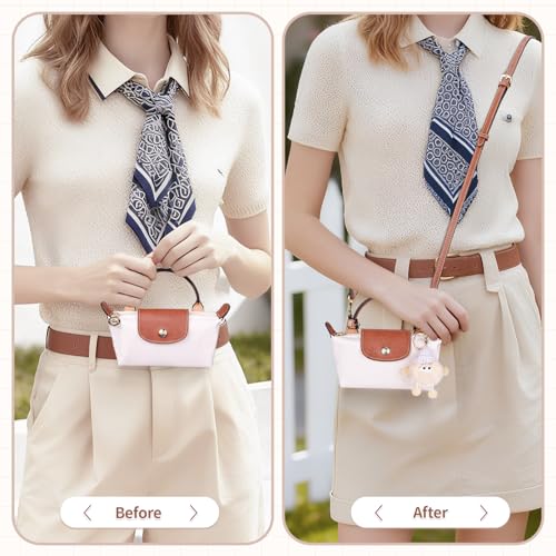 Image of Purse Straps Kit Compatible with Le Pliage XS, Crossbody Strap Replacement Adjustable for Longchamp Christmas