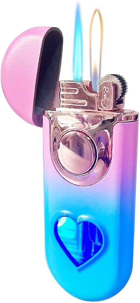 Amazon.com: CLBYVGHH Pink Blue Metal Cool Lighter,Jet Torch Flame