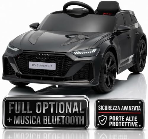 TOYSCAR Macchina Elettrica Bambini Audi RS6 Avant GT Licenza Ufficiale