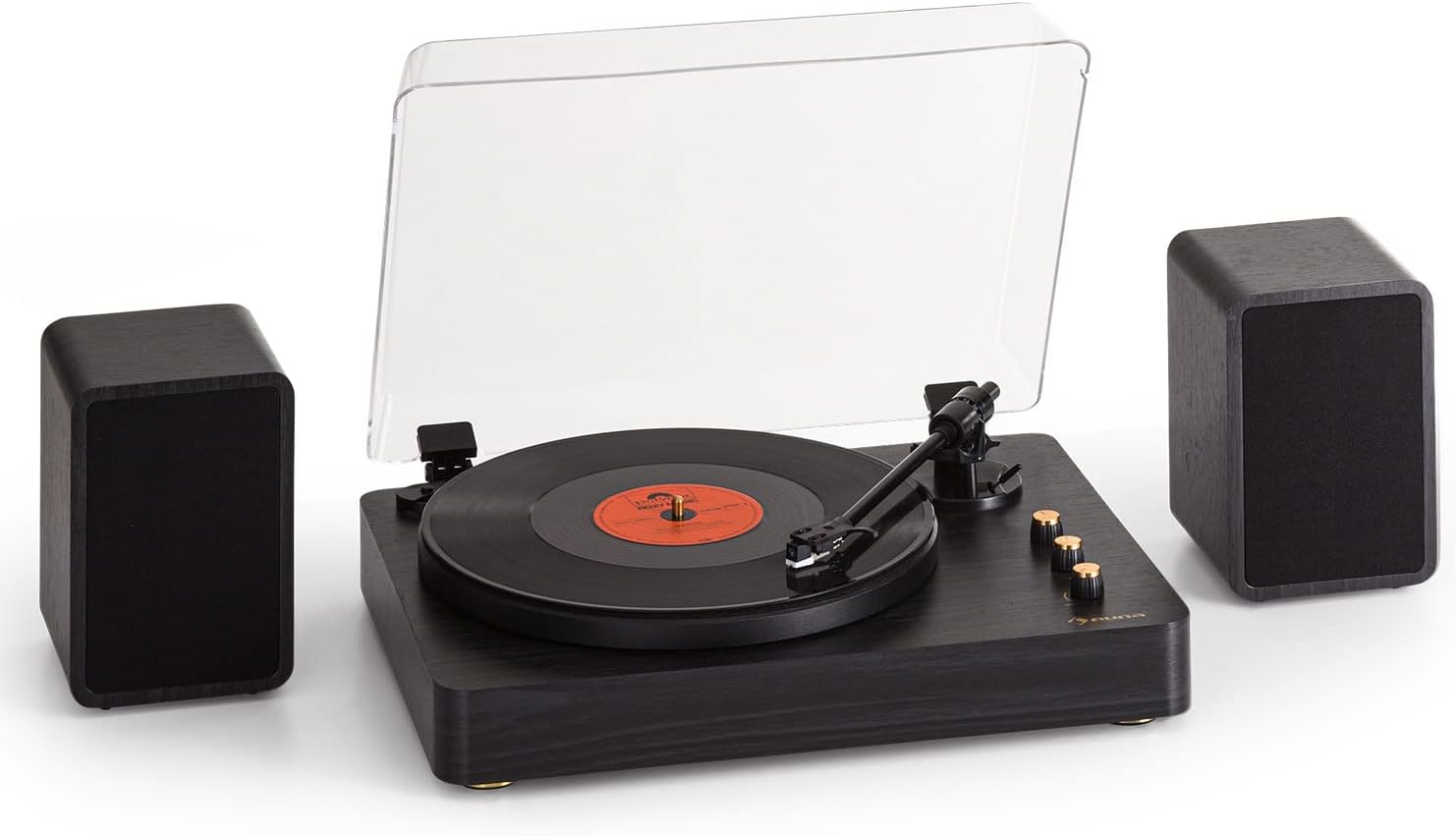 Auna Vinyl Record Player, Vinyl Records Turntable Record Players for Vinyl with Speakers, Home