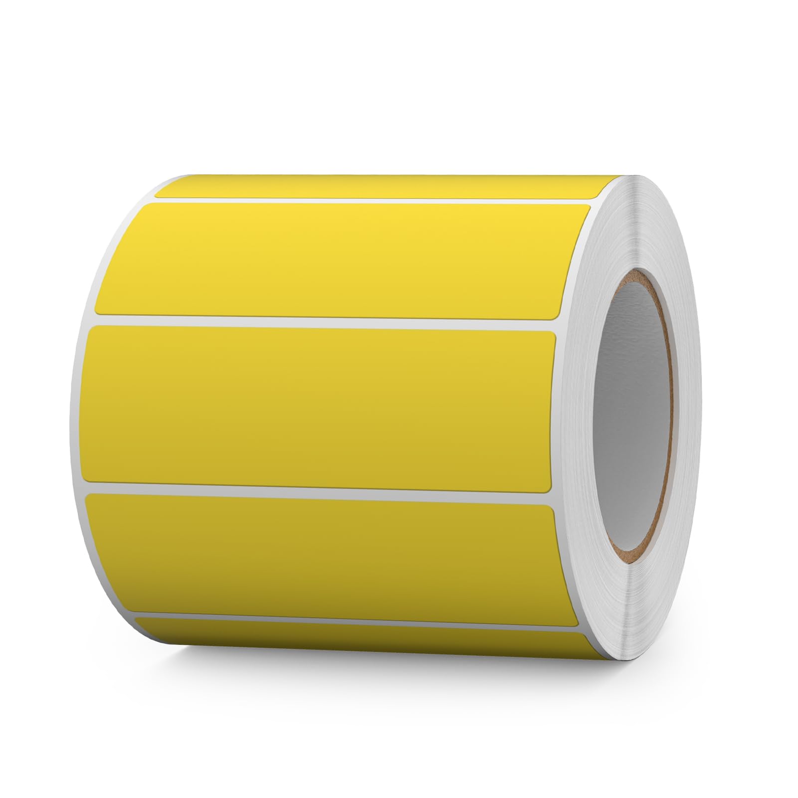 1000 PCS Yellow Vinyl Stickers 1x3 Inch Rectangle Sticker Roll Self-Adhesive Waterproof Square File Folder Labels for Office Home Moving Organizing