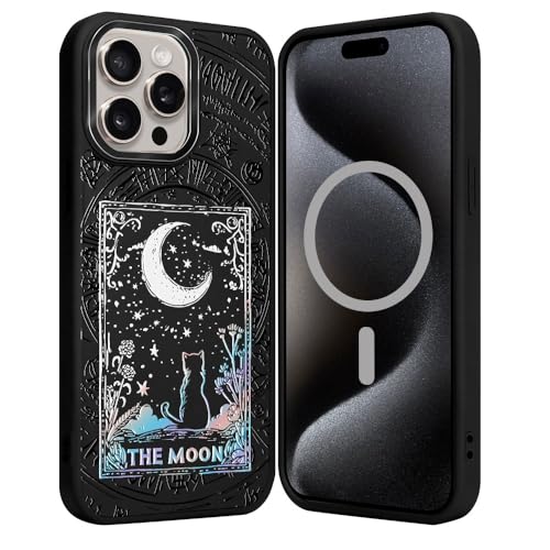DAIZAG Case for iPhone 14 Pro Max, [Durable Shockproof Protective Magnetic Cover] [Compatible with MagSafe],Tarot Card Moon Cat Colorful by DAIZAG - Used condition - Image 3
