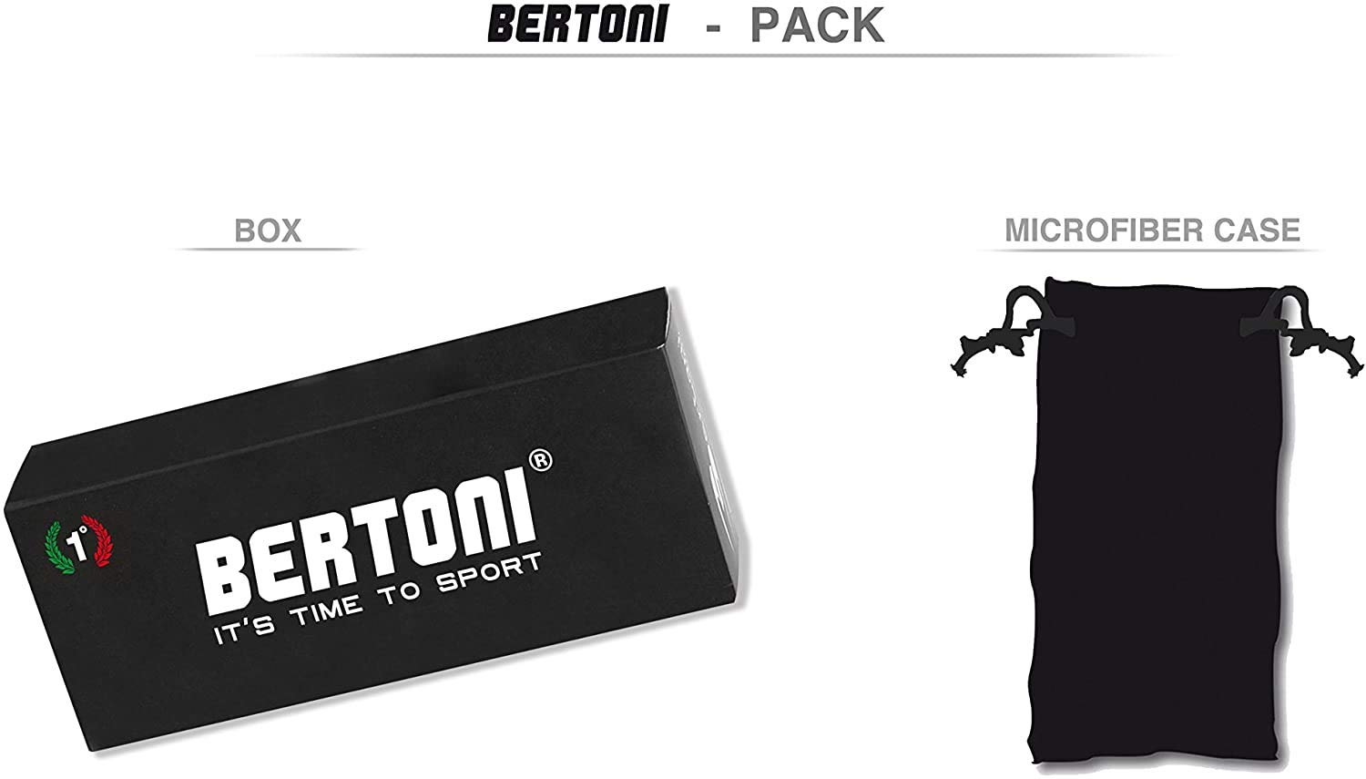 Bertoni Occhiali Bambino da Sole polarizzati Protezione UV400 by Italy cod.P Kid C (Rosso e Bianco)